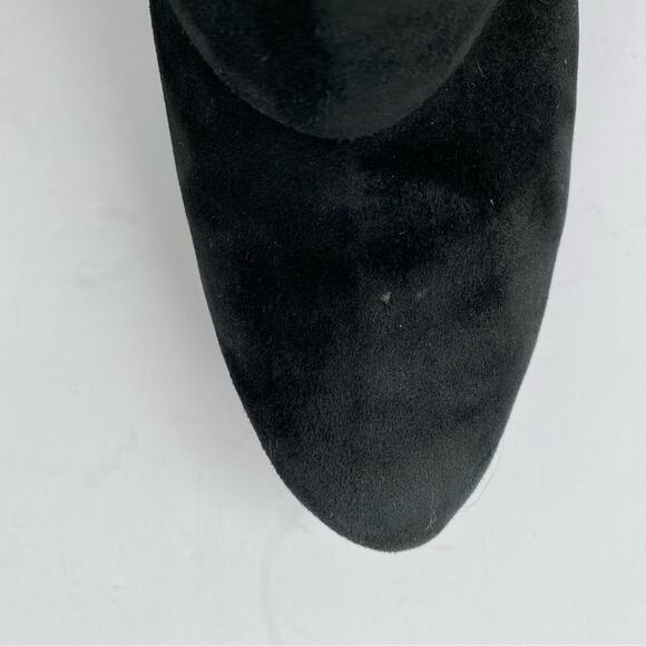Adrienne Vittadini Women's Low Ankle Heeled Booties Size 8.5 Black Suede - Picture 6 of 9